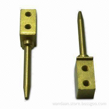 Contact Metal Parts with 500mm Maximum Length, 0.05mm Precision, Made of Brass